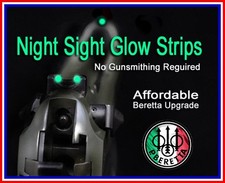 Beretta M9 92FS 92X 9mm etc. Night Sights Upgrade DIY Military Grade Glow Strips