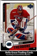 2000-01 Upper Deck Legends Jose Theodore #72 Montreal Canadiens NHL Hockey 