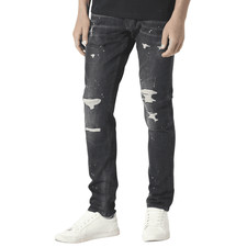 883 Police TODD 1059 Slim Fit Black Ripped Jeans