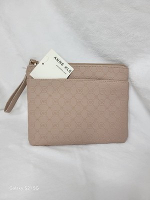 Anne Klein Ring Logo Embossed Pouch