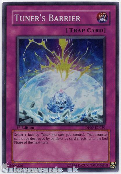 DP09-EN030 Tuner's Barrier Super Rare 1st edition Mint YuGiOh Card