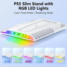  Multifunctional Charging & Cooling Dock for PS5 Slim | Thin Fan Base with Disc 