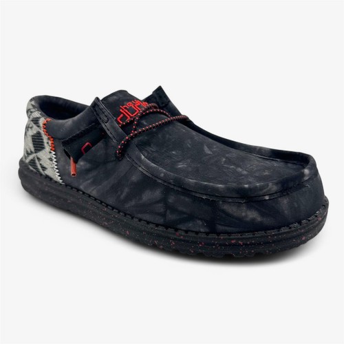 Hey Dude Wally Funk Black In Black Mens Casual Slip-On - Picture 2 of 6