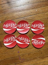 Vintage Set (6) Hebrew Coca-Cola Coasters