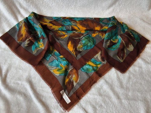 Falling Leaves 20" Square Scarf Polyester