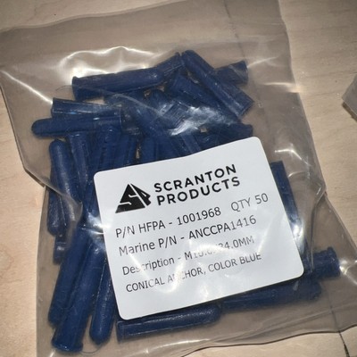 Conical Blue #14-#16 x 1-3/8''  Masonry Concrete Drywall Anchor 50 HFPKPA50 