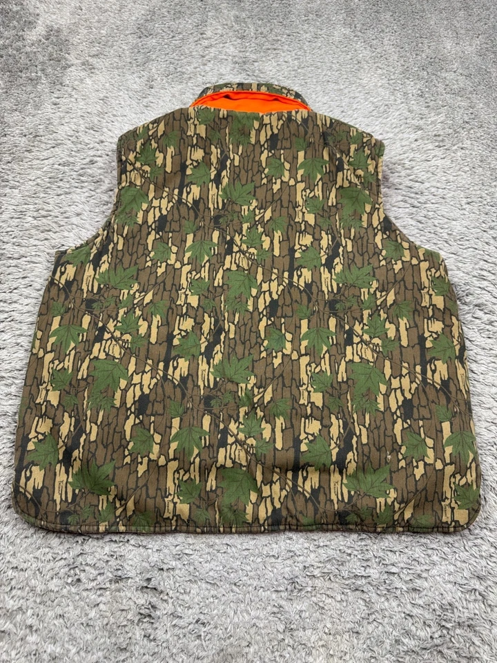 Winchester Vest Men Large Trebark Camo Reversible Orange Conceal Hunting Vtg - Image 2 of 4