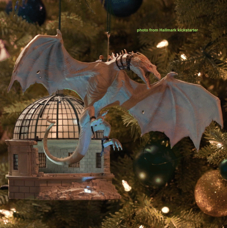 Escape from Gringotts Ornament Set Hallmark NEW in box light and sound with COA