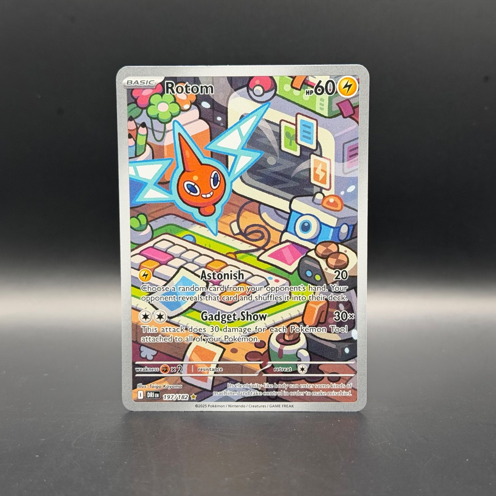 Rotom 197/182 - Full Art Holo - NM/M - Sv 10 Destined Rivals - Pokémon TCG