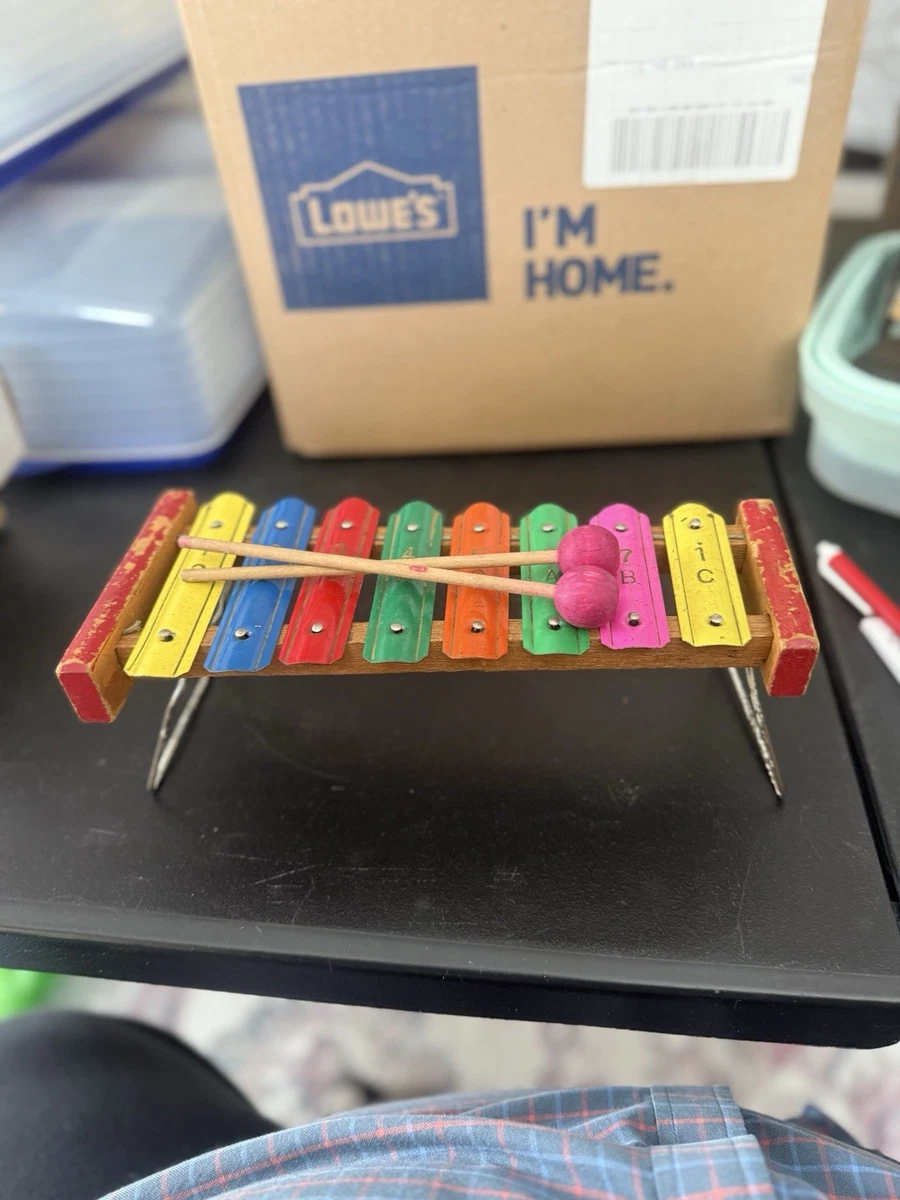 Speedy Monkey Xilófono De Madera De 8 Notas | Juguete Musical Con Barras De Metal Y Base De Madera FSC, Multicolor, Para Niños A Partir De 3 Años