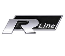 R Line für Volkswagen Emblem Logo Heckklappe zum Aufkleben Schwarz NEU