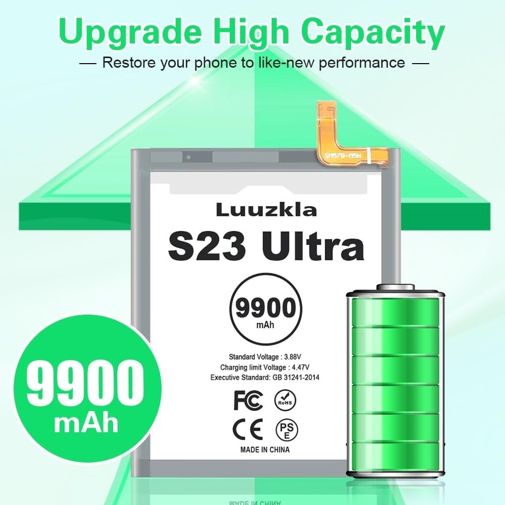 Upgrade Your Galaxy S23 Ultra with a 9900mAh Replacement Battery