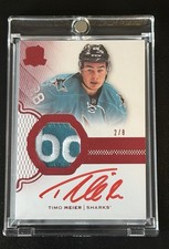 2016-17 Upper Deck The Cup Timo Meier Rookie Red Foil TAG auto 2/8