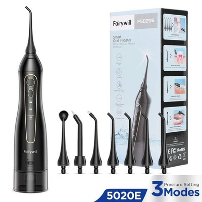 Fairywill Water Flossers for Teeth 300ML Oral Irrigator Rechargeable Portable De
