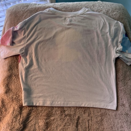 Justice PAC-MAN Graphic Tee Girls XL Plus 16P/18P White Crop Top EUC - Picture 2 of 5