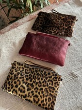 Mini bag portadocumenti portafogli portacellulare colorati animalier vera pelle