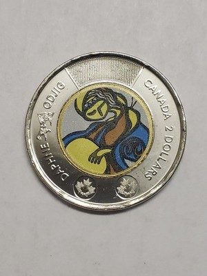 2025 Canada $2 Toonie Daphne Odjig life & art - Colour From roll