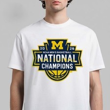 HOT Michigan Wolverines Men  s Basketball 2026 NCAA National Champions Logo Shirt