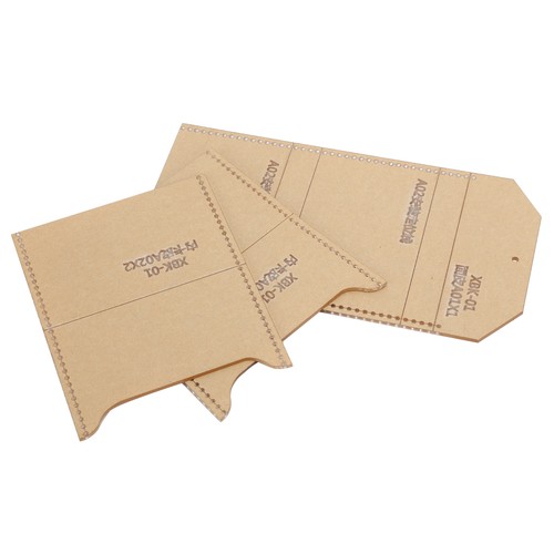 Clear Acrylic Wallet Pattern Stencil Template Drawings Set Leather Craft Tool - Picture 10 of 17