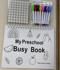 My Preschool Busy Book with Accessories, Markers and Stickers SC Very Good
