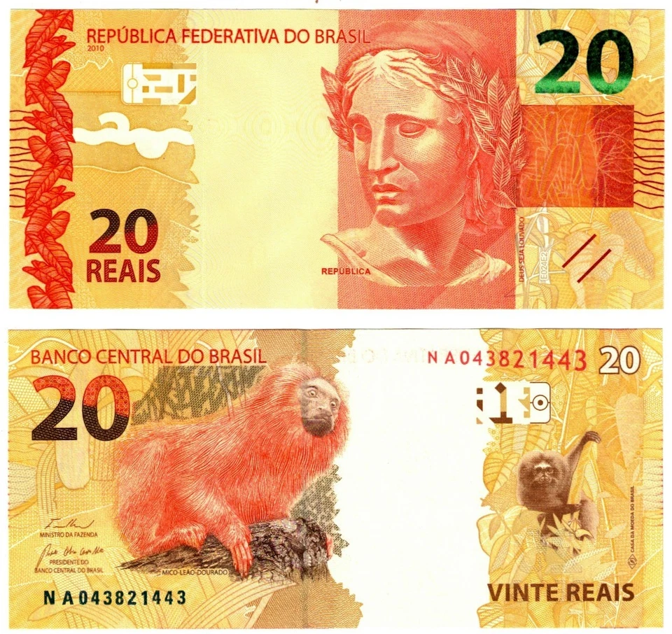 2025 BRAZIL Brasil 20 Reais P255 f UNC Banknote - Bild 1 von 1