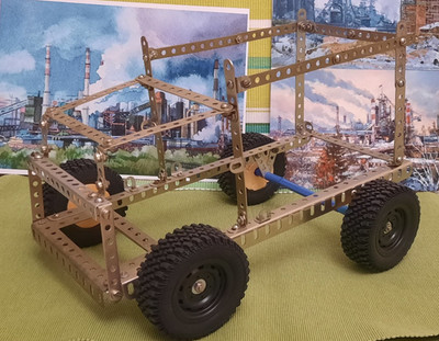 RARE UNIQUE Steel Metal Constructor Unfinished Car Truck Russian Soviet Toy USSR