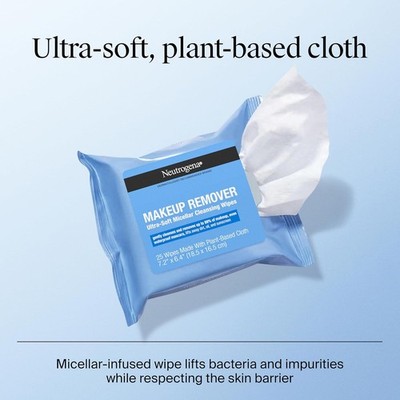 Makeup Remover Wipes Micellar  Face Towelettes Remove Waterproof Mascara & Oil