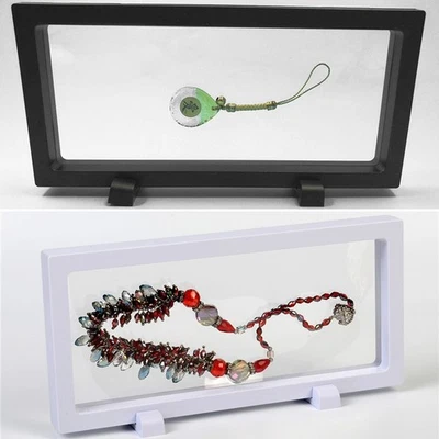 Présentoir suspendu flottant support bague bijoux étui protection boîte plast - Photo 1/4