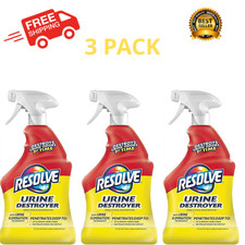 Resolve Pet Urine Stain  Odor Remover Spray 32oz Carpet Upholstery, 3 Pack