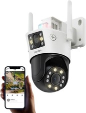 ZOSI C298 WiFi PTZ 4K 8MP Dual Lens 4 4MP Plug in Security Camera AI Auto Track