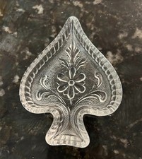 Vintage Indiana Glass Co. Clear Glass Spade T...
