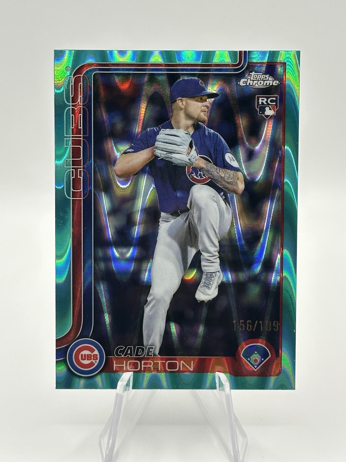 2025 Topps Chrome Update Series - Cade Horton #USC63 Aqua Raywave Refractor /199