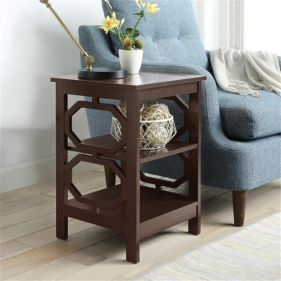 Convenience Concepts Omega 16" Square End Table in Espresso Wood Finish - Image 2 of 4