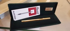 Aurora Hastil NUOVA penna sfera golden plated ballpoint pen, anni 80 CON SCATOLA