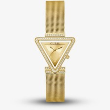 Guess Damenuhr Fame goldfarben dreieckig Kristall GW0508L2