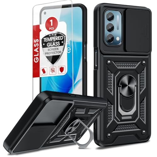 Für OnePlus Nord N200-5G Hülle, mit Hartglas Displayschutz & Schwarz - Bild 2 von 7