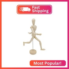 12'' Wooden Artists Manikin, Sketching Drawing Articulated Jointed Mannequin, Wo