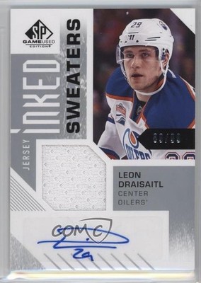 2016-17 SP Game Used Edition Inked Sweaters 89/99 Leon Draisaitl #IS-LD Auto 2d8