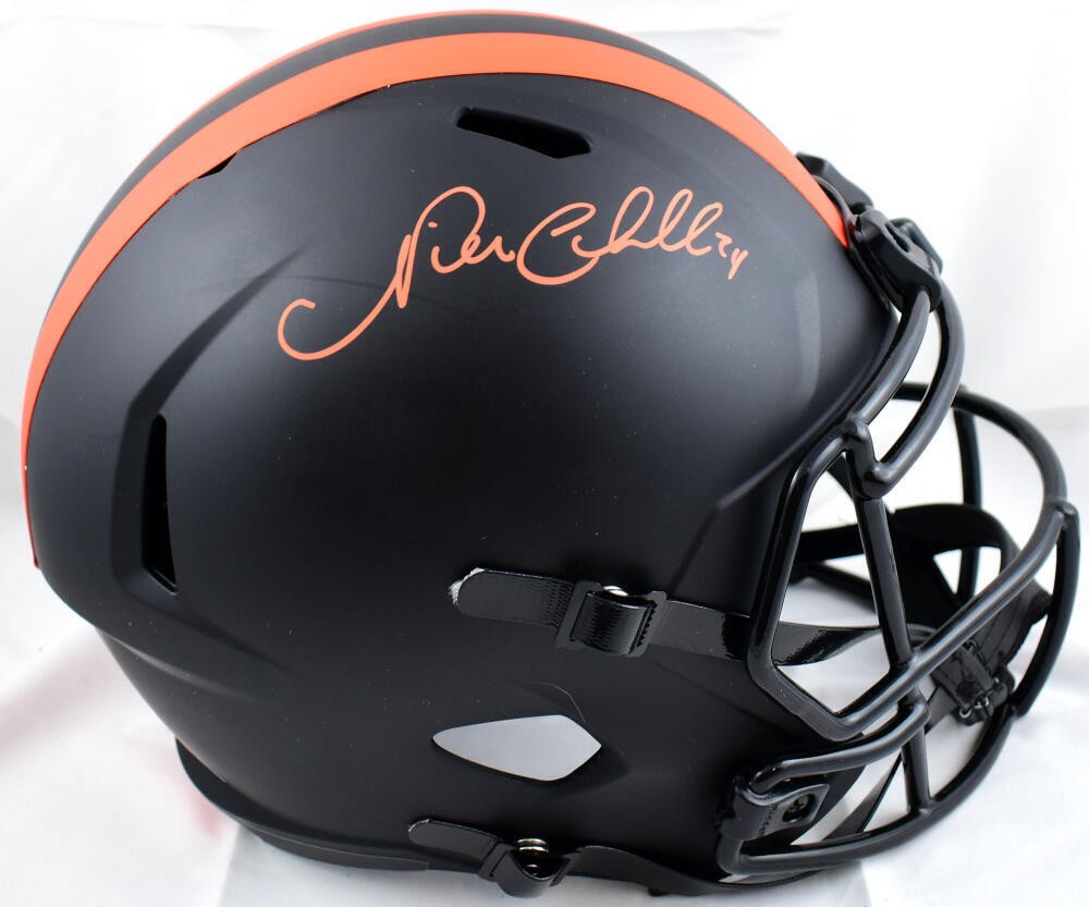 Nick Chubb Autographed Signed Cleveland Browns Browns F/S Eclipse Speed Helmet - Beckett W Hologram 