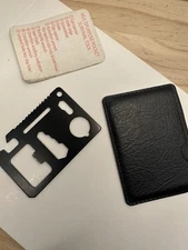 11 in 1 Survival Pocket Credit Card Multi-tool w/ Sheath and Guide