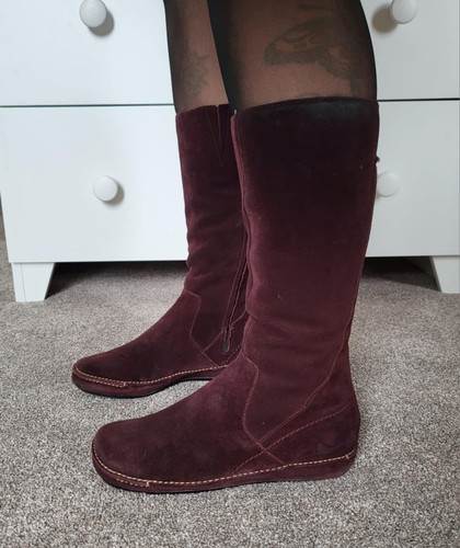 Dr Martens Vintage 3a75 Mid Calf Soft Red Suede Leather Zip Boots Uk 3 - Picture 1 of 7