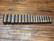 MATCO TOOLS 17- PIECE 3/8 DRIVE METRIC DEEP SOCKET SET 6 POINT 6-22mm