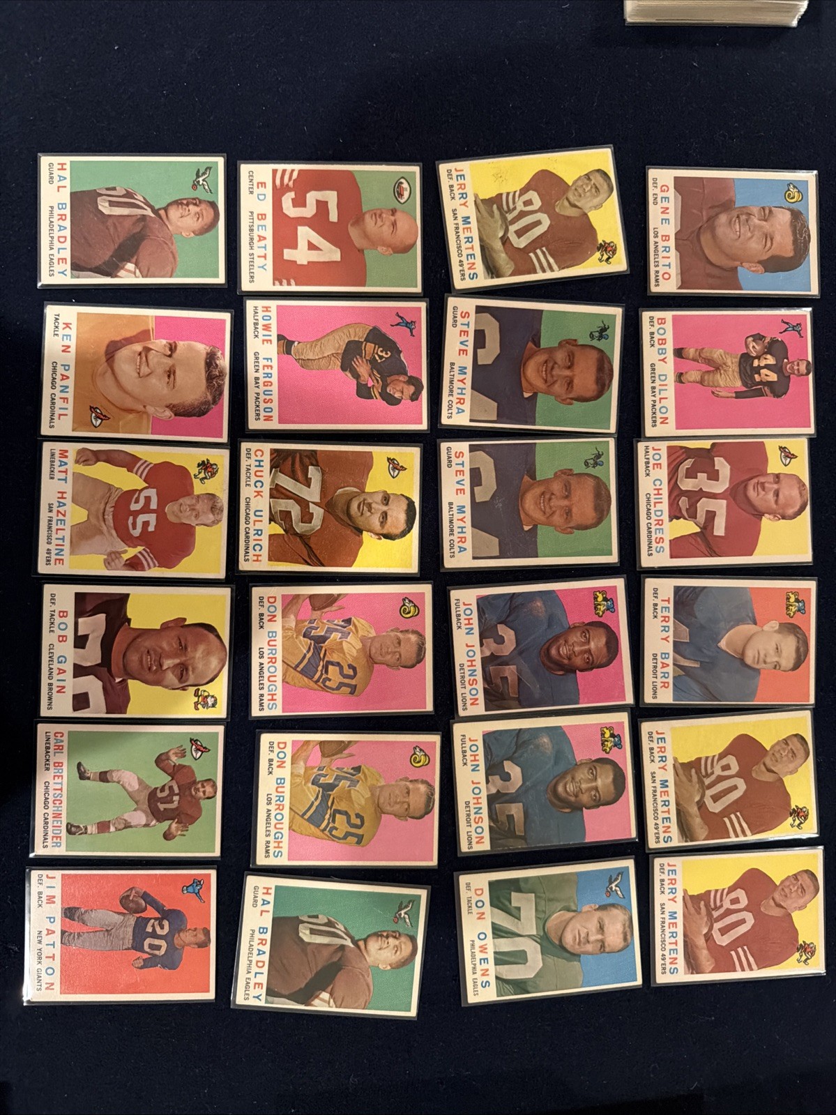 1959 Topps - Jim Brown #10 w/ Partial 1959 Set view 5