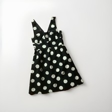 Loft Size 0 Sleeveless Black Cream Polka Dotted Dress