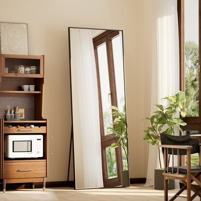 Easy4Home 56''x21'' Rectangular Full Length Mirror Freestading Full Body Floor 