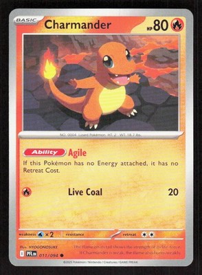 Charmander 011/094 Common Phantasmal Flames Pokemon