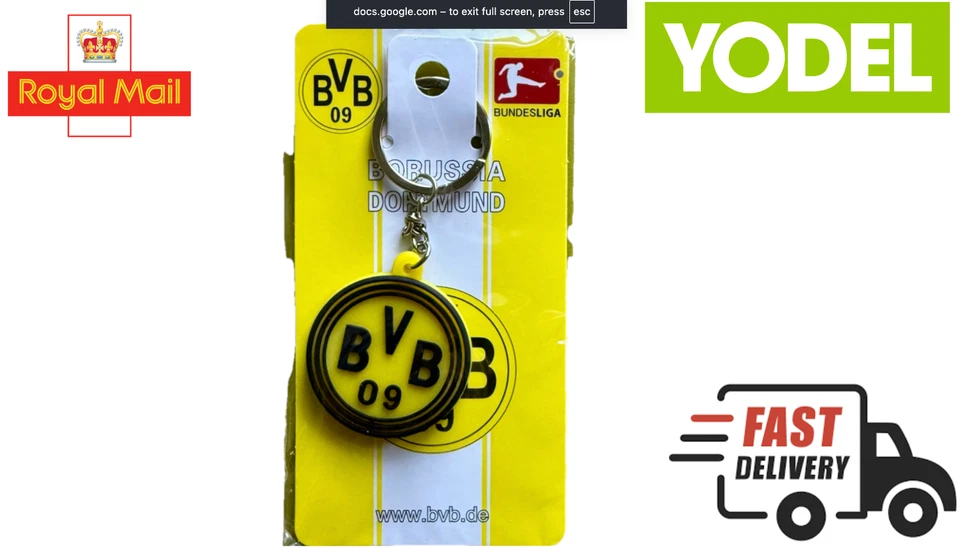FOOTBALL FC KEYCHAIN NOVELTY KEYRING KEY RING GIFT-PREMIER LEAGUE-BUNDESLIA - Image 4 of 4