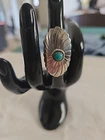 Navajo Sterling Silver Ring Turquoise John White Sz.6 Grams 7