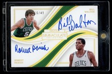 2022 Panini Immaculate Collection Robert Parish Bill Walton Dual Auto Holo /49