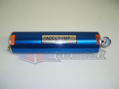 Canton 3 Quart QT Accusump Engine Oil Accumulator Aluminum Blue Three 16'' x 4.25